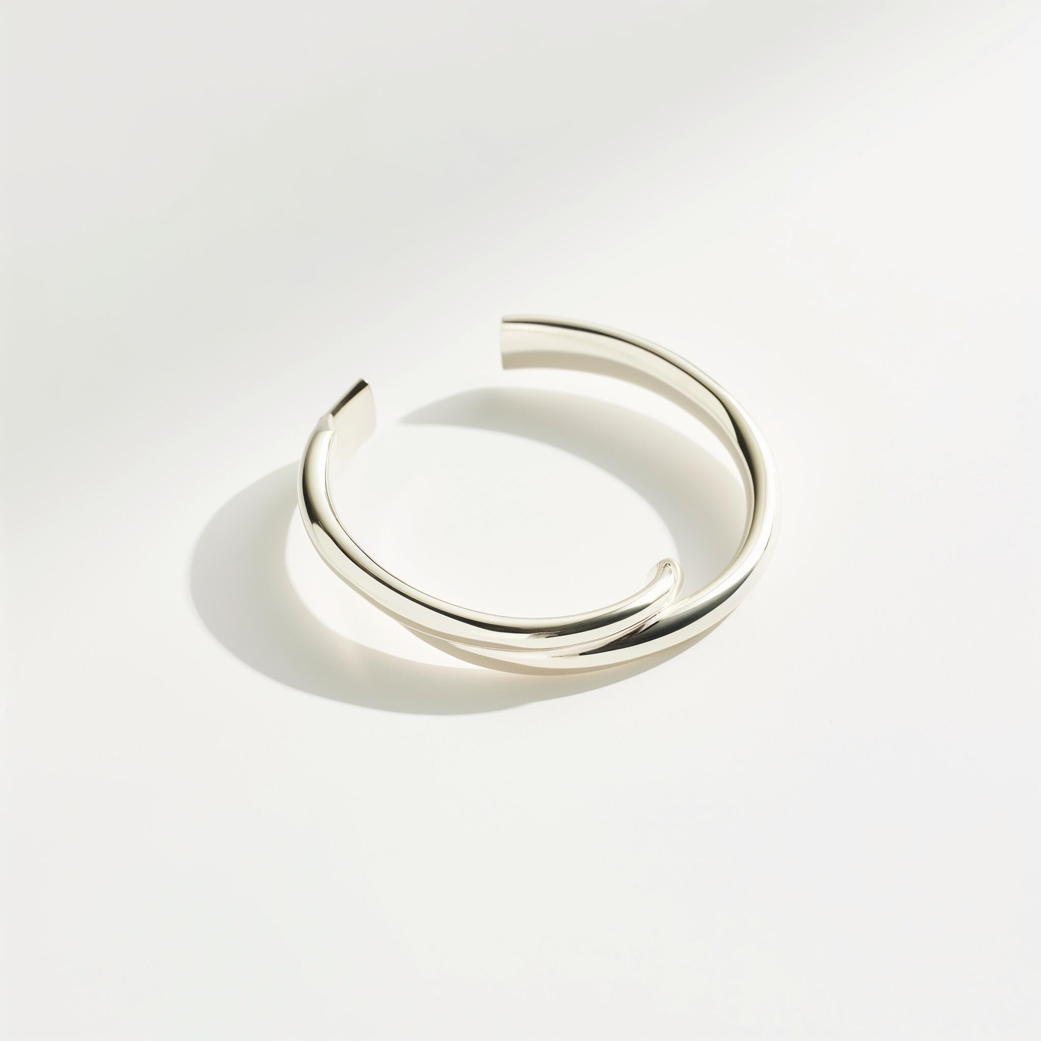 Minimal Silver Open Cuff Bracelet